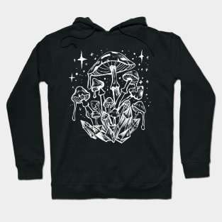 Psychedelic Mushrooms Mushies, Crystals, Witchy, Gothic, Fungi Hoodie